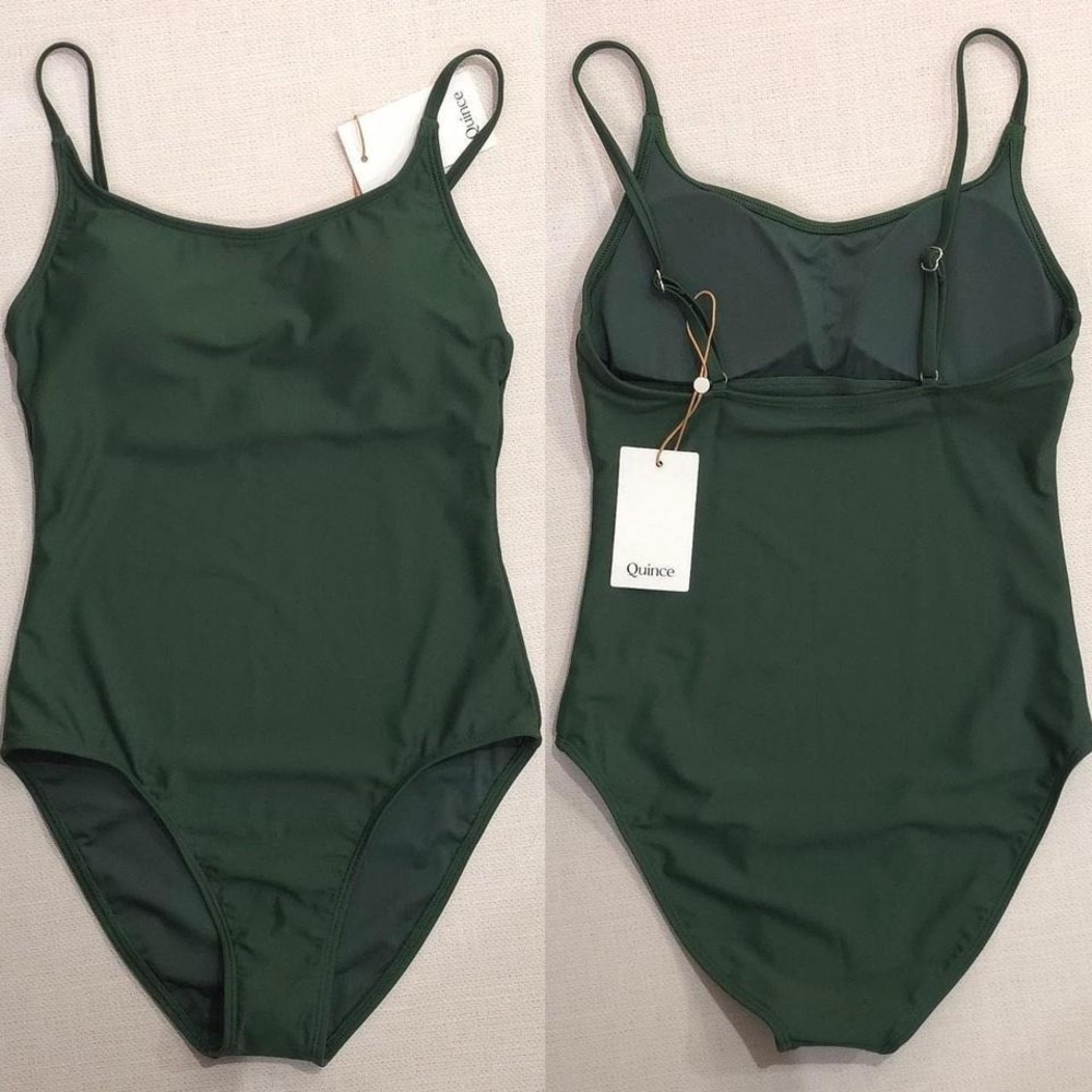 Quince green one piece swimsuit Size XS
